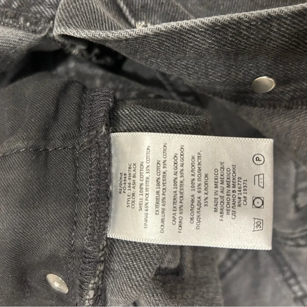 RE/DONE 90s High Rise Loose Jeans Button fly- Black